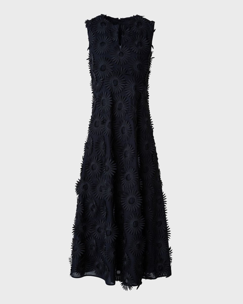 Hello Sunshine Superpose Embroidered Midi Dress